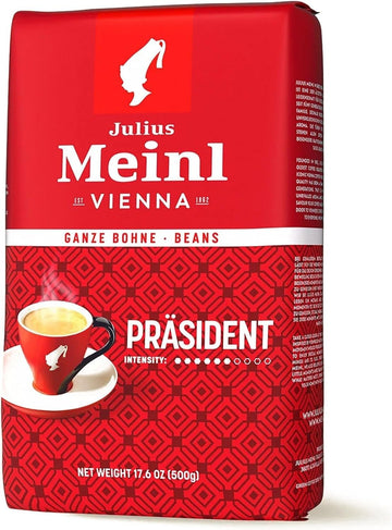 Julius Meinl: ''Prsident'', Classic Viennese Medium Roast Coffee Beans, 500g / 17.6oz (1)