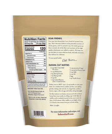 Bob'S Red Mill Whole Grain Oat Flour, 20 Ounce (Pack Of 2)