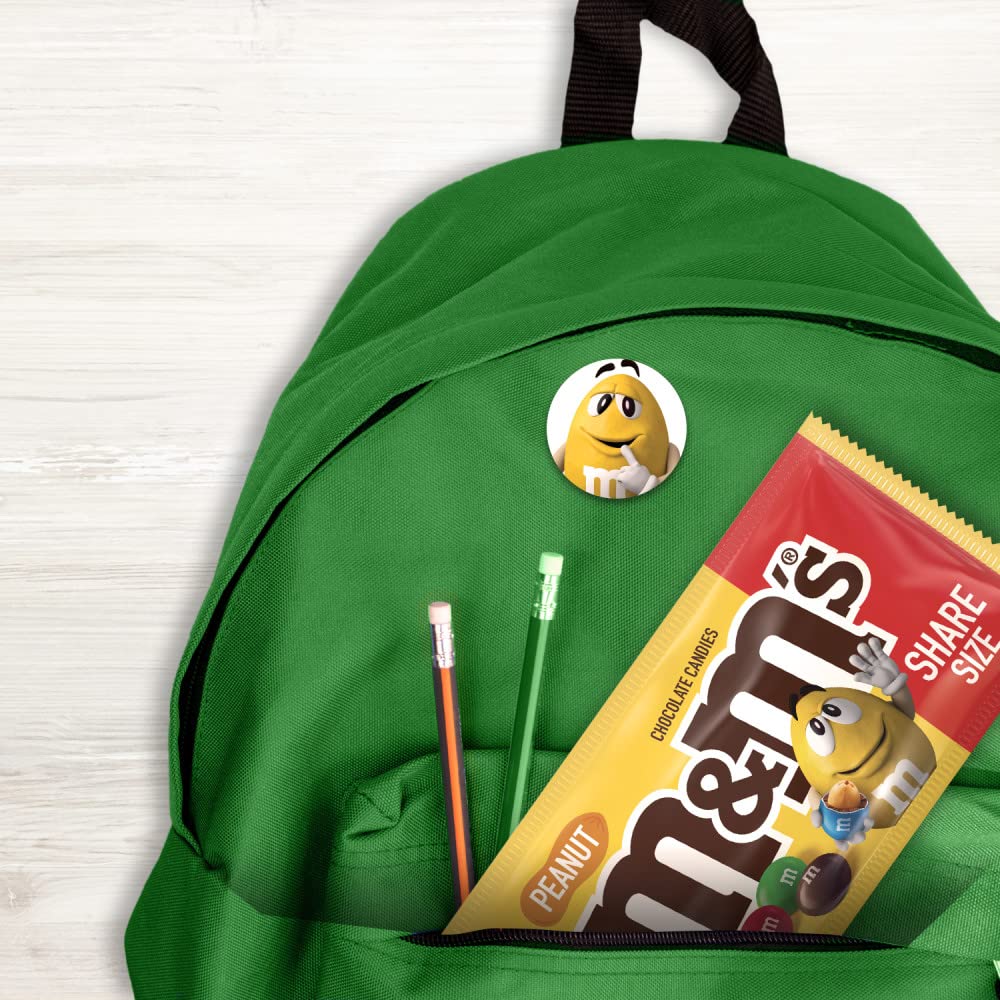 M&M'S Peanut Chocolate Candy, Full Size, Pack Of 24 Bulk Candy Chocolate