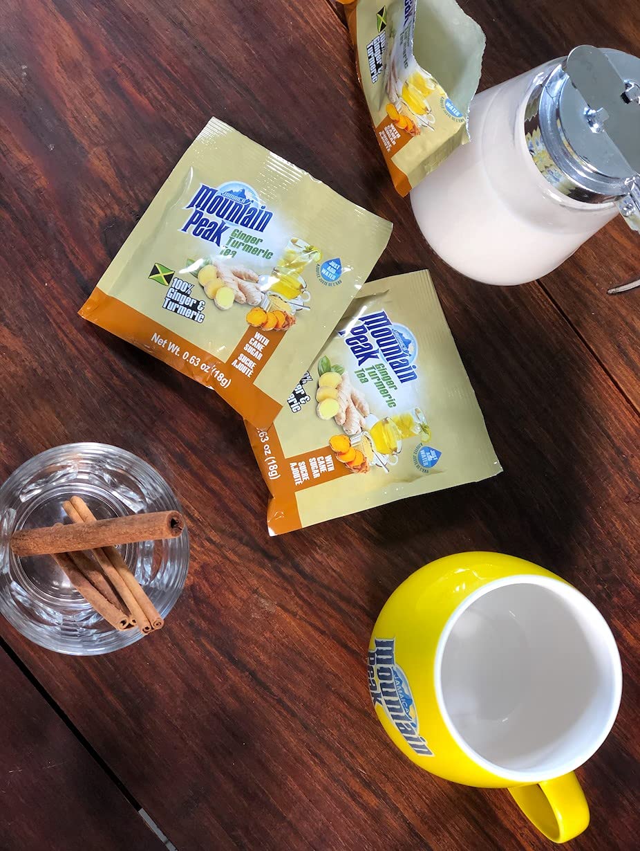 Jamaica Mountain Peak Ginger Turmeric Tea, With No Added Sugar, 6.3 Oz
