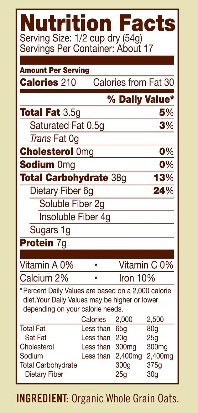 Bob'S Red Mill Gluten Free Organic Old Fashioned Rolled Oats, 32Oz (Pack Of 1) - Non Gmo, Whole Grain, Vegan, Kosher