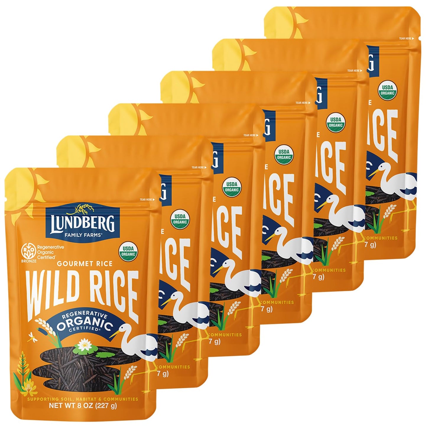 Lundberg Organic Wild Rice - 100% Natural California Cultivated Black Wild Rice for Healthy Meals, Vegan Food, Gluten-Free Rice,