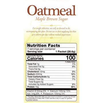 Nutmeg State Nutrition HealthyWise - High Protein Oatmeal, 15g Protein, Low Calorie, High Fiber, Low Sugar, Low Fat, Ideal Prote