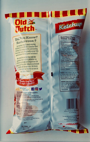 Old Dutch Ketchup Flavoured Chips - 9 Ounce (Pack of 1) - Imported from Canada