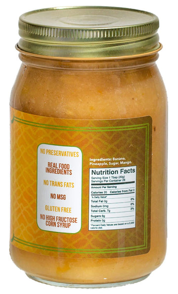 Green Jay Gourmet Monkey Butter - All-Natural Banana & Pineapple Spread - Gluten-Free - 2 x 19 Ounces