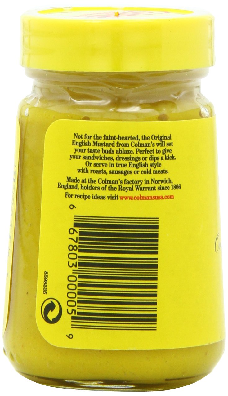 Colman'S Original English Prepared Mustard, 3.53-Ounce Jars (Pack Of 6)