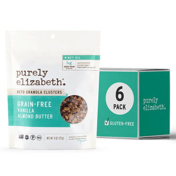 Purely Elizabeth, Vanilla Almond Butter, Keto Granola With Mct Oil, Grain-Free (6 Ct, 48Oz Bulk)