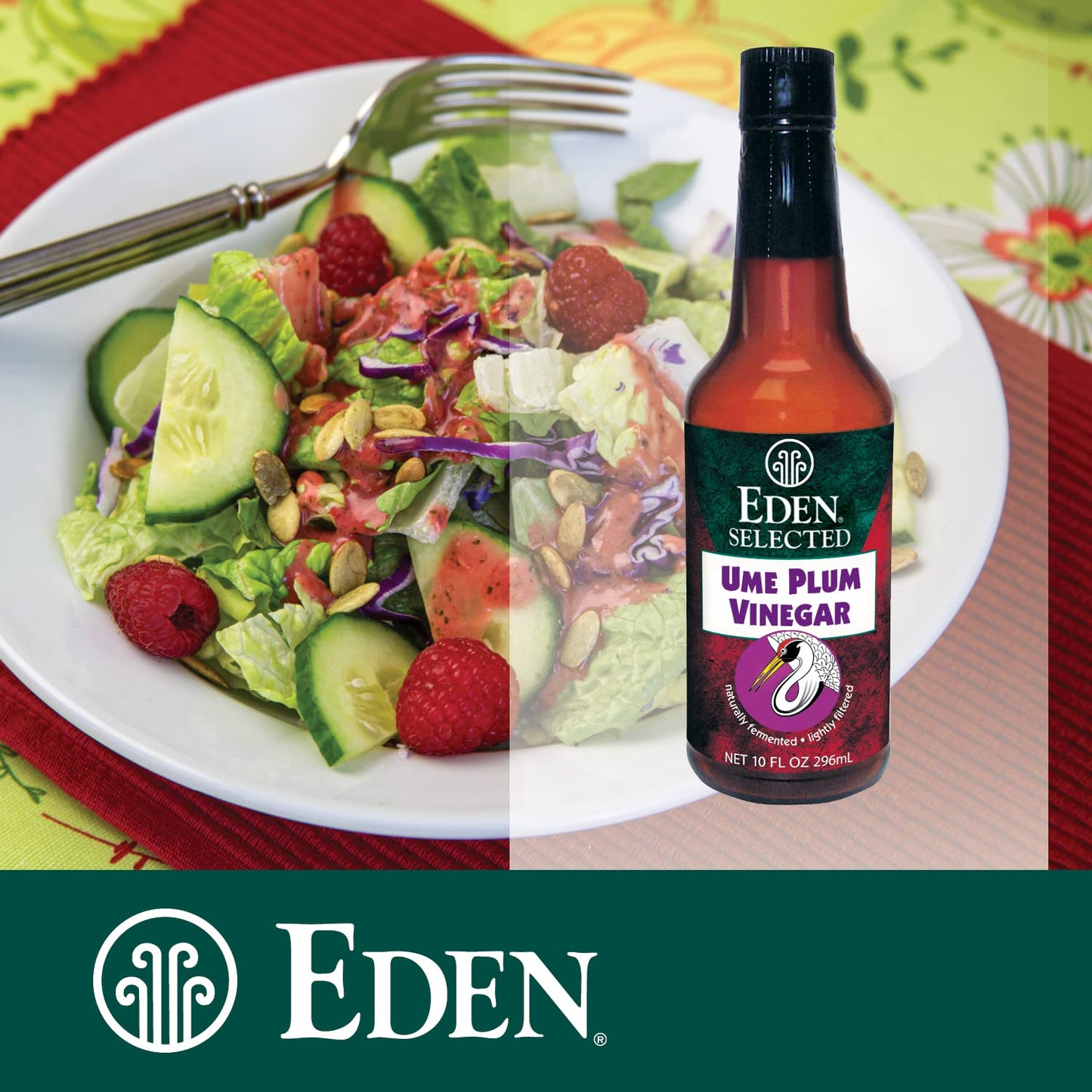 Eden Ume Plum Vinegar, Traditionally Made In Japan, No Chemical Additives, 10 Oz Amber Glass Bottle (3-Pack)