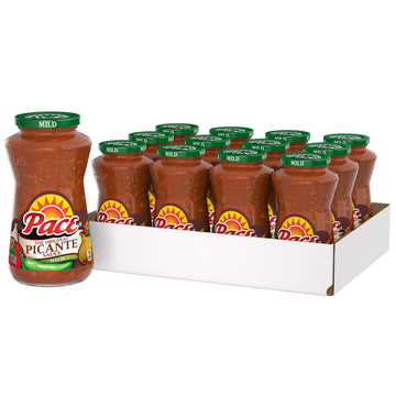 Pace Mild Picante Sauce, 16 oz Jar (Pack of 12)