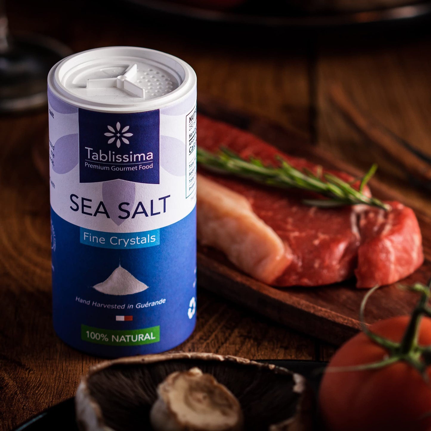Fine Sea Salt From France - Celtic Sea Salt With Built In Sea Salt Shaker, Ready To Use. 8.8 Oz