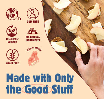 Maine Crisp Variety 5 Pack, Gluten Free Crackers - Snack Crackers, Grain Free, Non-Gmo - Cranberry Almond, Cinnamon Maple, Savor