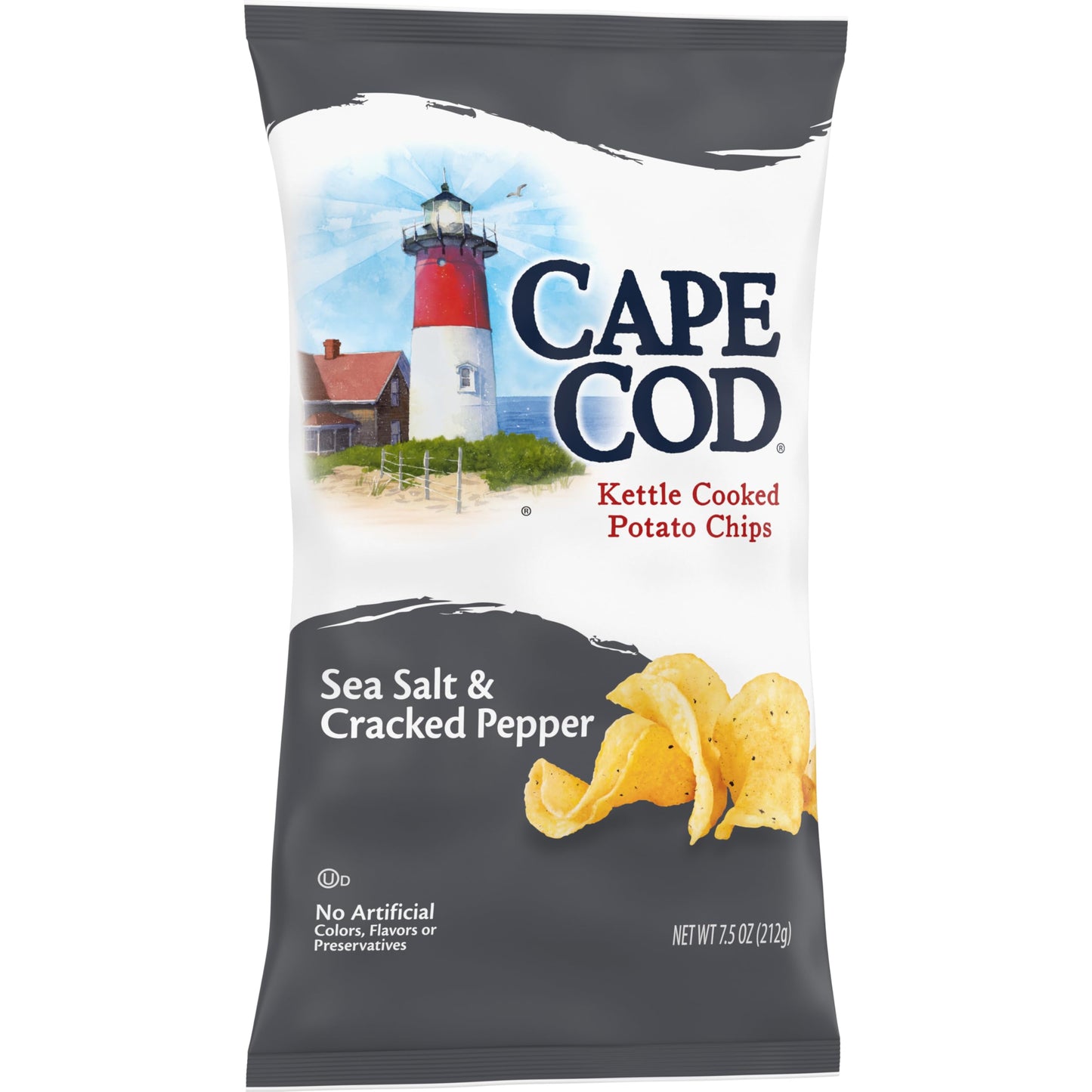 Cape Cod Potato Chips Sea Salt & ed Pepper Kettle Chips, 7.5 Oz