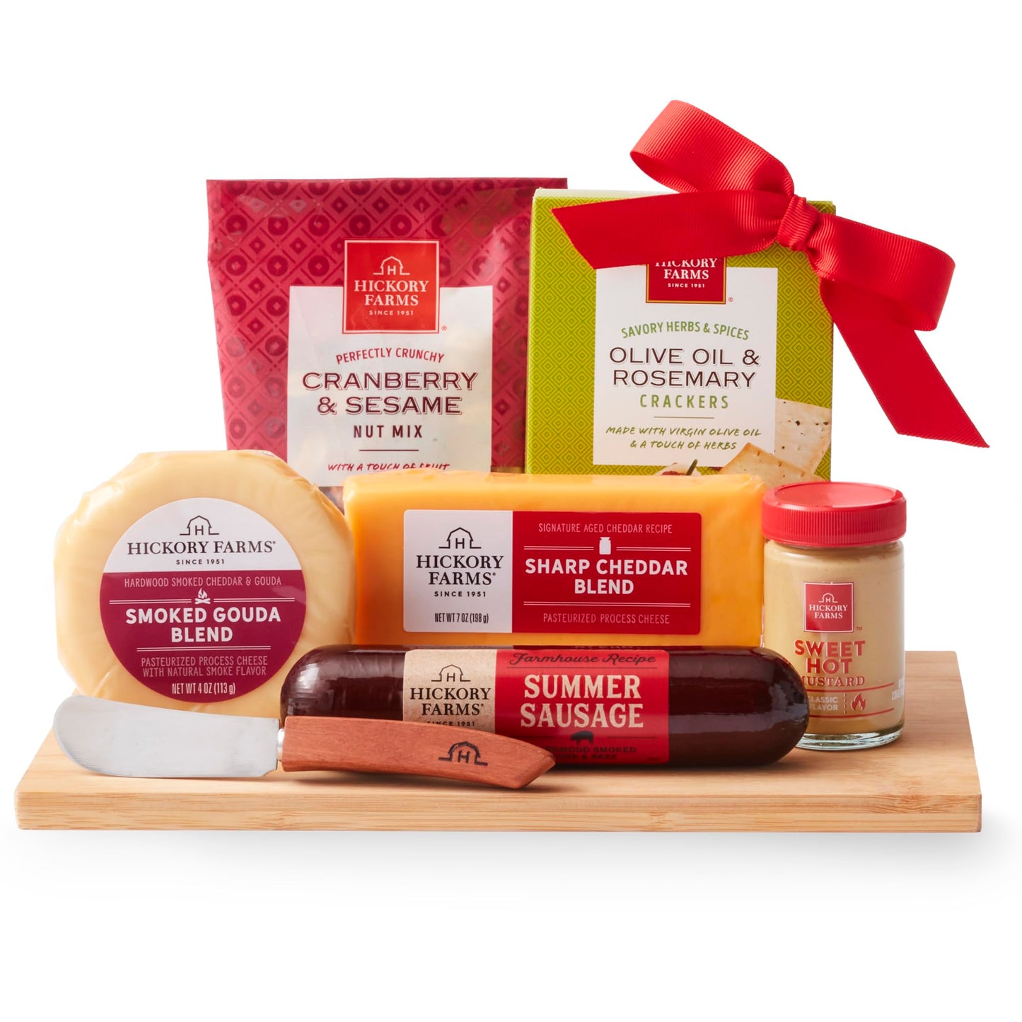Hickory Farms Gourmet Farmhouse Meat And Cheese Board Gift Basket | Charcuterie Food | Summer Sausage | Fathers Day | Mothers Day | Easter | Christmas | Holiday | Housewarming | Gourmet | Sympathy | Care Package?