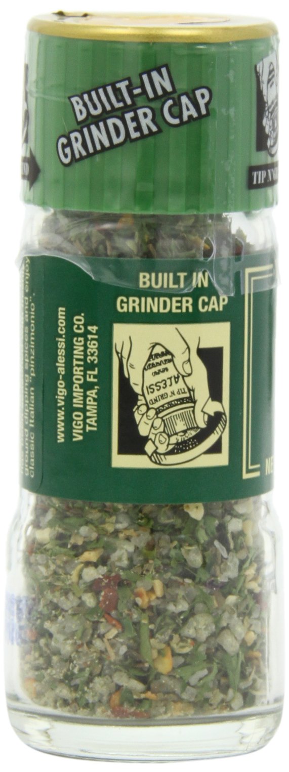 Alessi Herb & Seasoning Grinder, Dipping Spices For Olive Oil, Tip N' Grind (Garlic, 0.76 Ounce (Pack Of 1))