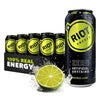 RIOT Clean Energy Drink Citrus Lime Zero Artificial Anything No Sucralose Made with Real Fruit No Sugar Added Natural Healthy Energy Stamina & Focus 16 Fl Oz (Pack of 12)