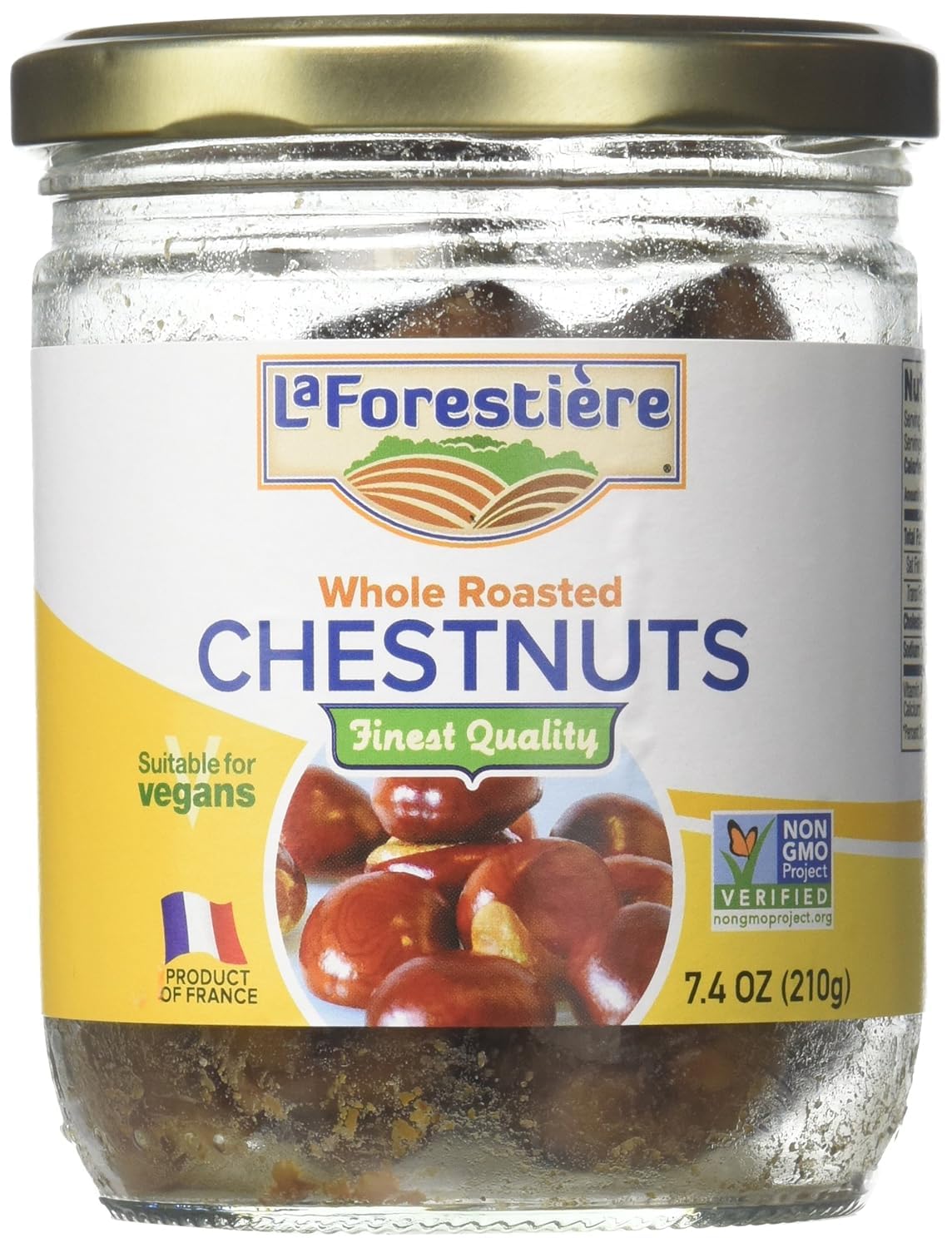 La Forestire Whole Roasted Chestnuts Ready-To-Eat Snack Vegan Non-Gmo Gluten-Free Product Of France 7.4 Oz (Pack Of 1 (7.4 Oz))