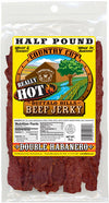 Buffalo Bills 8Oz Double Habanero Country Cut Beef Jerky Pack (Moist & Tender Really Hot Beef Jerky)