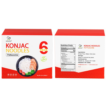Soeos Konjac Noodles, Fettuccine Pasta, Low Calorie, Low Carb, Keto And Paleo Friendly Shirataki Noodle, Gluten-Free, Fat Free,