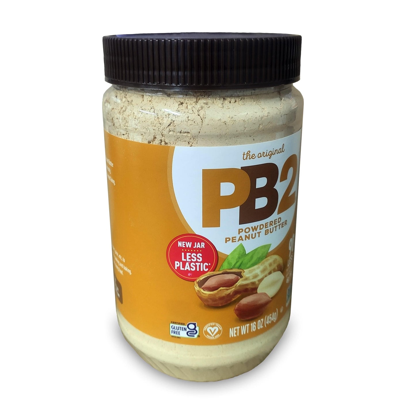 Pb2 Original Powdered Peanut Butter - 16 Oz Jar, 6G Of Protein, 90% Less Fat, Certified Gluten Free, Only 60 Calories Per Serving, Perfect For Protein Shakes, Smoothies, And Low-Carb, Keto Diets