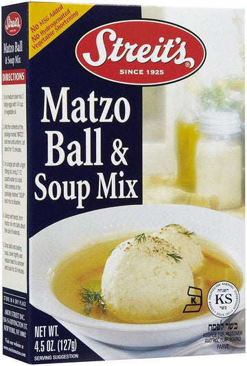 Streits Matzo Ball & Soup Mix Kosher for Passover 4.5 oz. Pack of 6.6