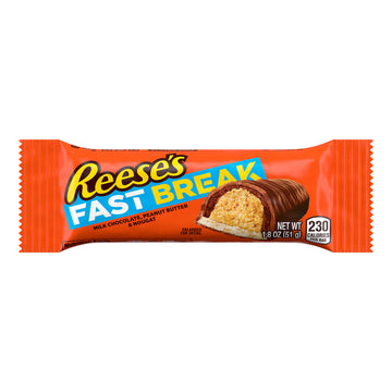 Reese'S Fast Break Peanut Butter Nougat Candy Bars, 1.8 Oz (Pack Of 18)