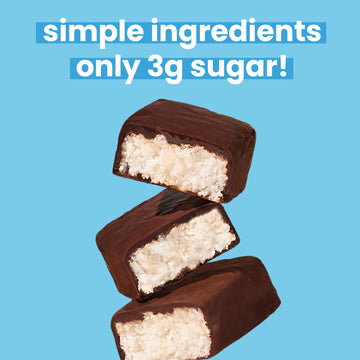 UNREAL Dark Chocolate Coconut Bars - Vegan, Non-GMO, Gluten Free, 3g Sugar, 3 Pack (9.5oz each) - Simple Ingredients, Fair Trade