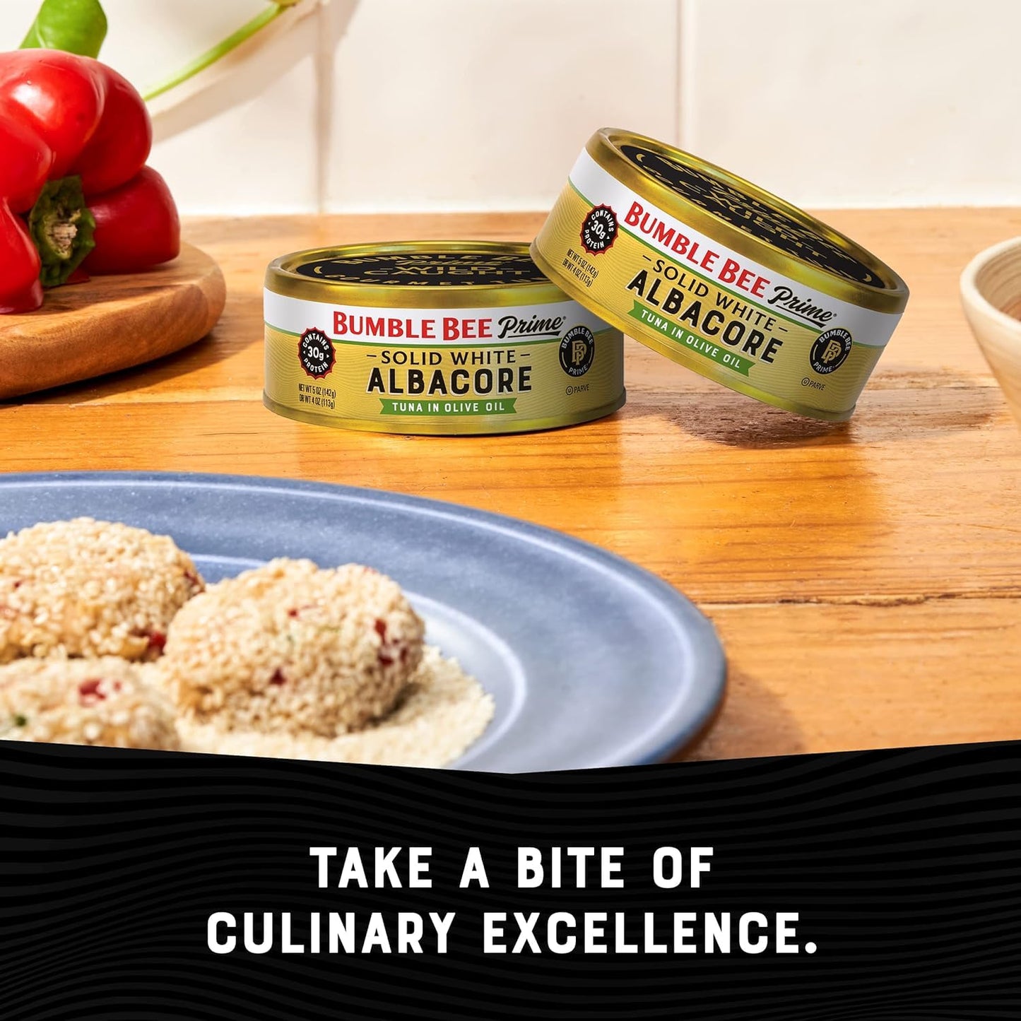 Bumble Bee Prime Solid White Albacore Tuna In Olive Oil, 5 Oz Can - Premium Wild Caught Tuna - 30G Protein Per Serving - Non-Gmo Project Verified, Gluten Free, Kosher