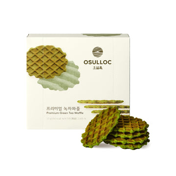 Osulloc Premium Green Tea Waffles (3.52Oz, 100G) | Korean Matcha Flavored Snacks | Asian Snacks, Premium Tea Food