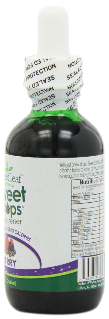 Sweetleaf Stevia Sweet Drops Berry - Liquid Stevia Drops Sweetener, Zero Calorie, Non-Gmo Flavored Stevia Liquid Sugar Substitut