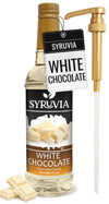 Syruvia White Chocolate Syrup - White Chocolate Coffee Syrup Flavor, 25.4 fl oz, Kosher, Gluten Free, Perfect for Coffee, Drinks