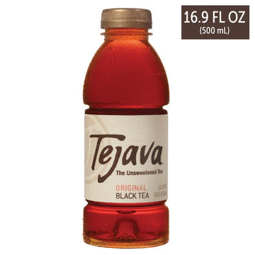 Tejava Original Unsweetened Black Iced Tea, 6 Pack, 16.9Oz Pet Bottles, Non-Gmo, Kosher, No Sugar Or Sweeteners, No Calories, No