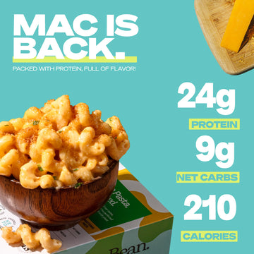 Kaizen High Protein Cheddar Mac & Cheese - Low Carb, Keto Friendly, High Fiber, Gluten-Free, Plant-Based, Non-Gmo - 6.4 Ounces (