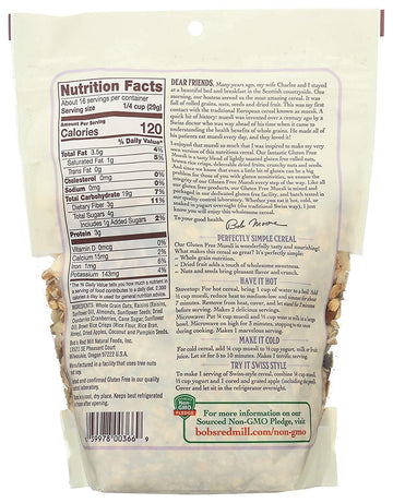 Bob s Red Mill Gluten Free Muesli Cereal, 16 OZ (Pack of 3)