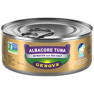 Genova Albacore Tuna in Water with Sea Salt 5 oz. Can (Pack of 12)