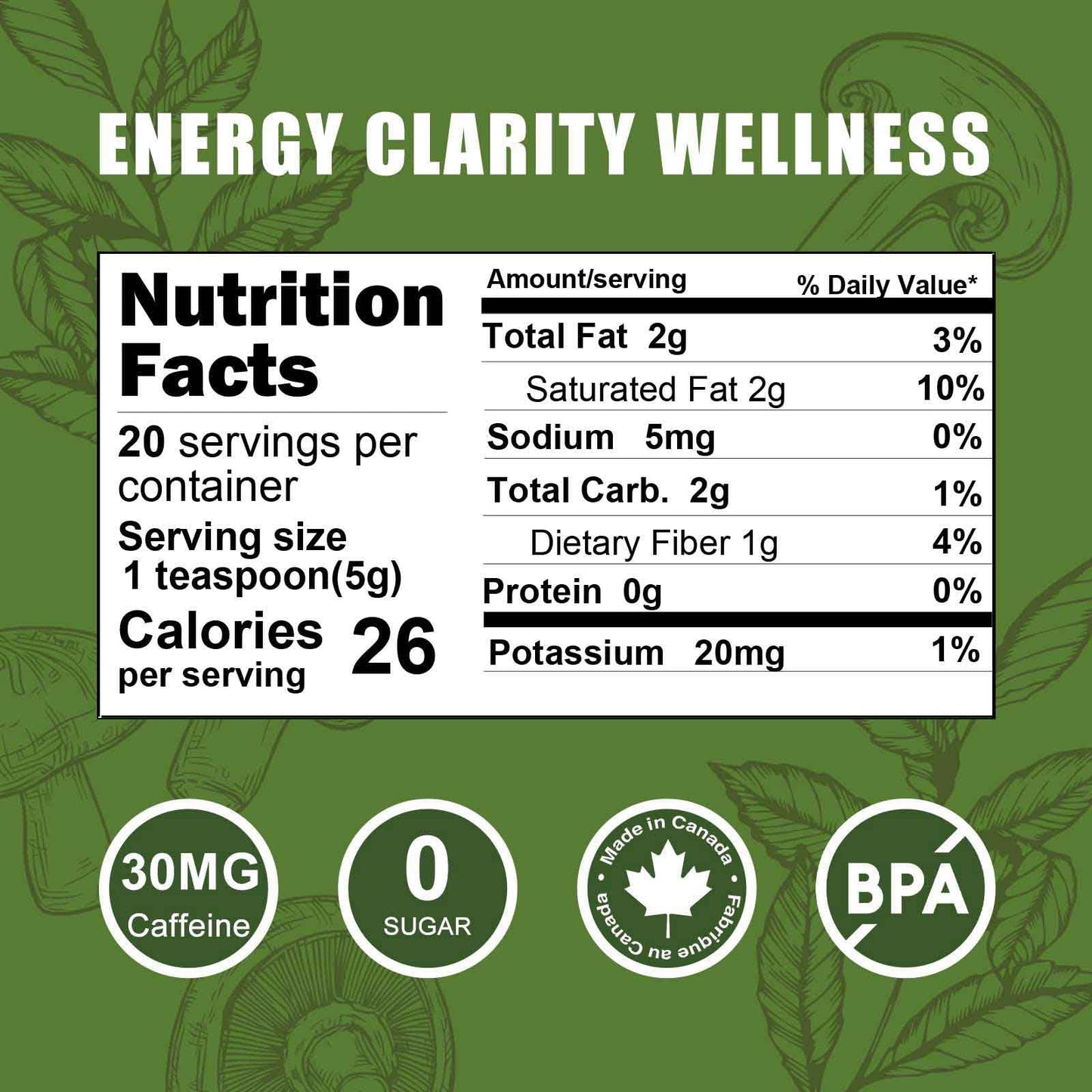 Grelim Mushroom Matcha, Japanese Ceremonial Matcha Infused With 7 Superfood Mushrooms, Mct Oil, Coconut Milk Powder, Great Tasti