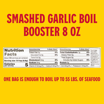 Louisiana Fish Fry, Smashed Garlic Boil Booster, 8 Oz (Pack Of 4)