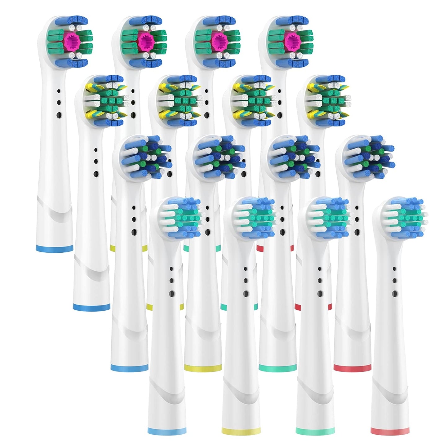 Replacement Brush Heads For Oral B Compatible Electric Toothbrush Heads, Including 4 Precision, 4 Floss, 4 Cross And 4 Whitening