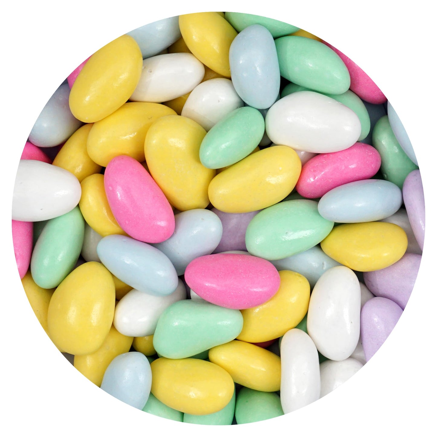 Assorted Jordan Almonds, 3 Pound Jodan Almonds Bulk Bag, Almond Candy, Jordan Almonds Candy