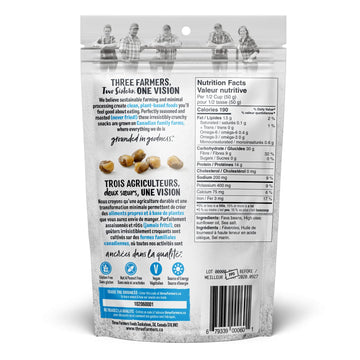 Three Farmers - Roasted Fava Beans 3-Pack | Sea Salt | 3 Pack - 140g | Gluten-Free | Vegan | Kosher | Plant Protein | High Fibre