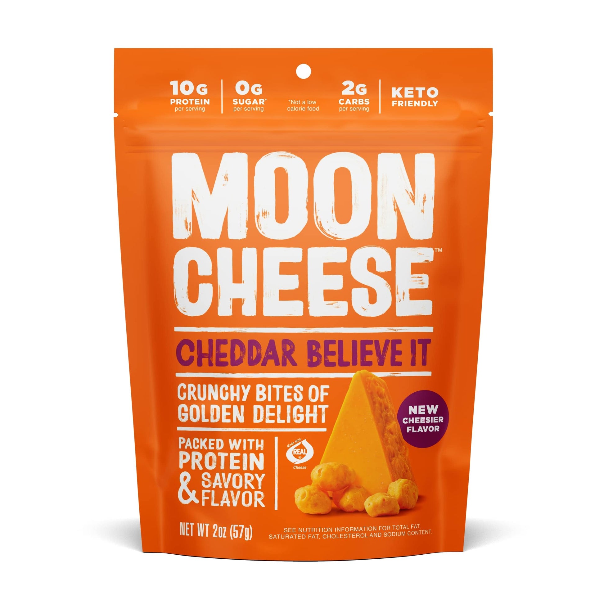 Moon Cheese, Snack, Medium Cheddar - Pack Of 12