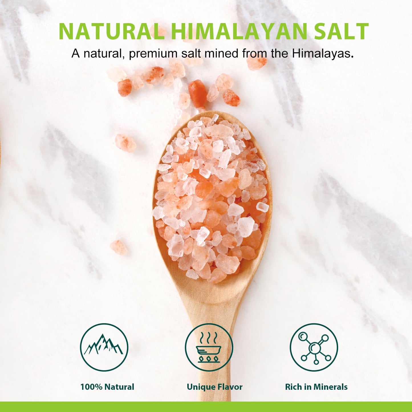 Soeos Himalayan Pink Salt, Coarse Grain, 5 Lbs (Pack of 1), Non-GMO Himalayan Pink Salt, Kosher Salt, Sea Salt for Grinder Refil