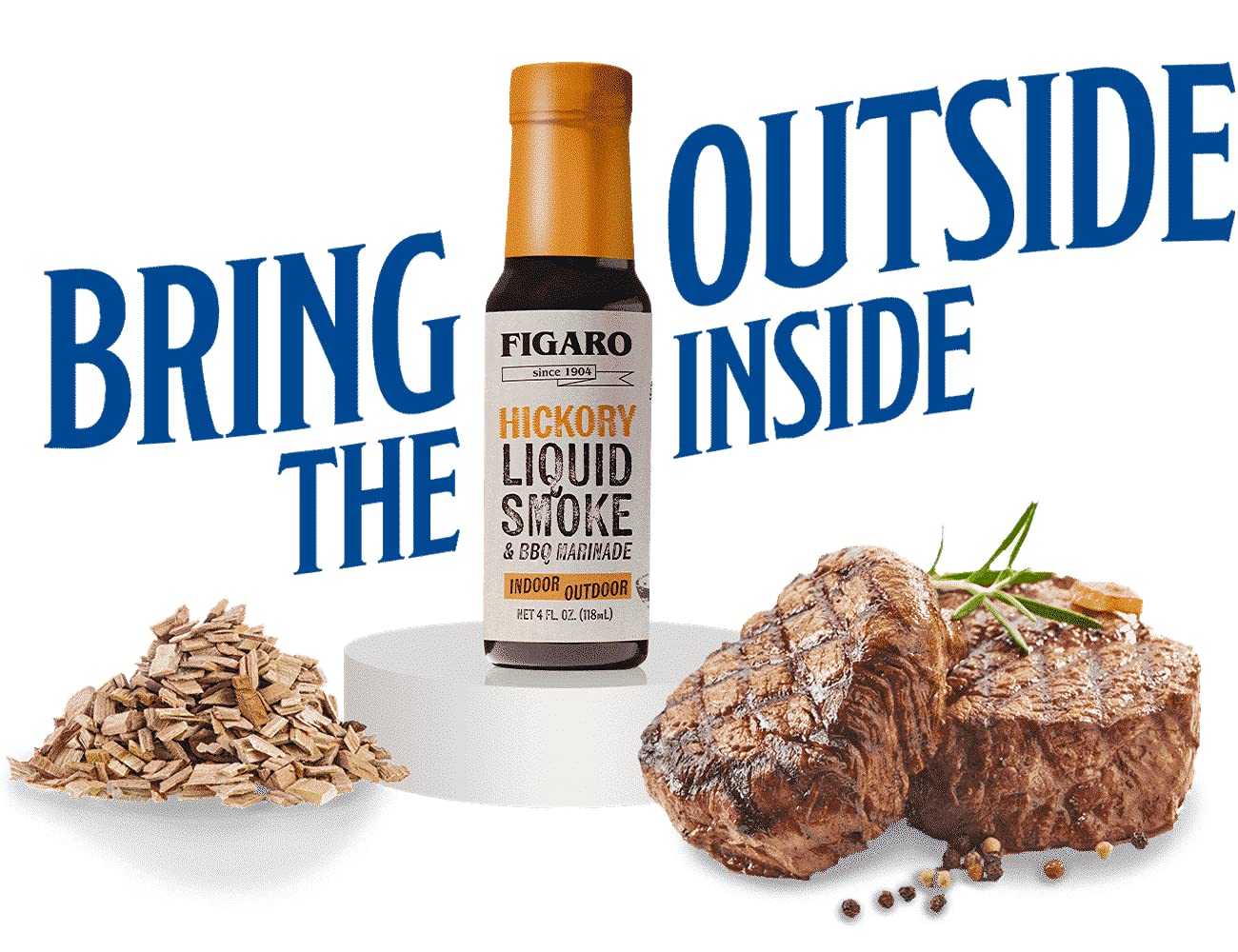 Crystal Louisiana's Hickory Liquid Smoke & BBQ Marinade, 4 Ounce, Slow Roasted Hickory Flavor Indoors and Out