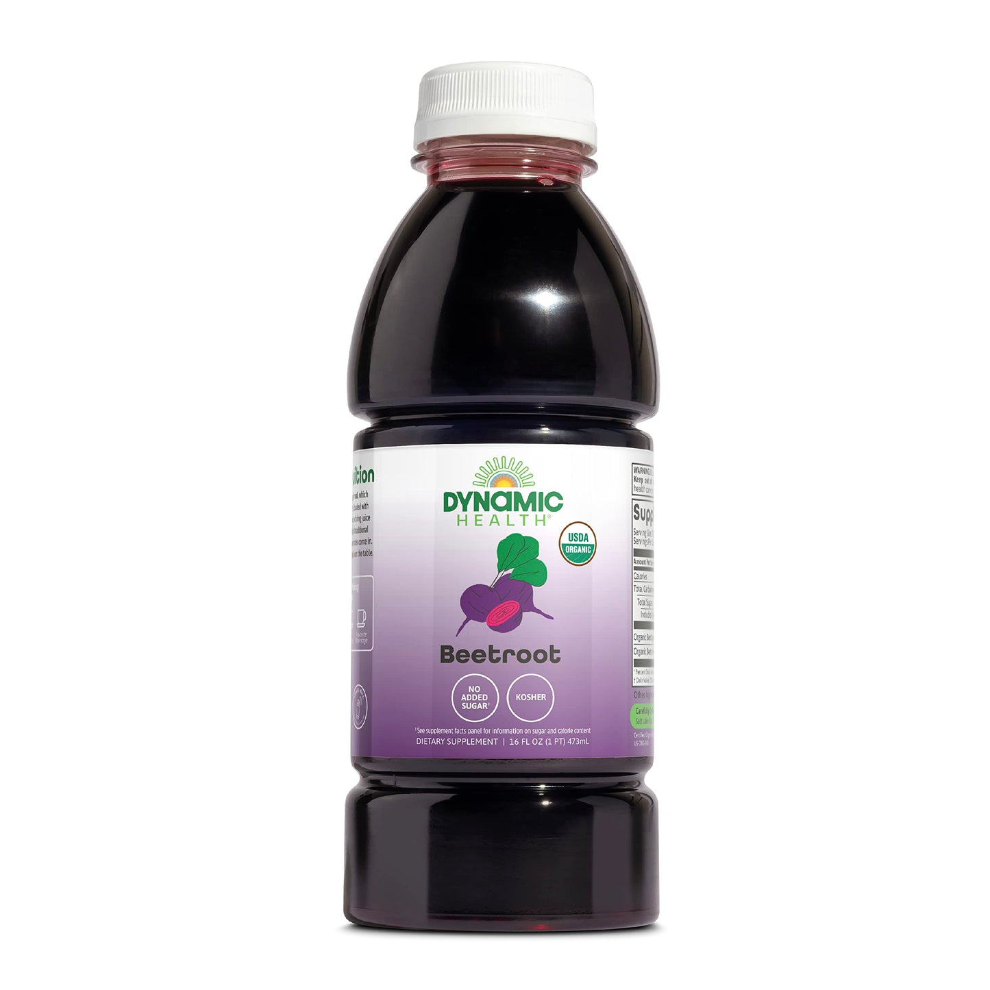 Dynamic Health Organic Beetroot Juice Concentrate, 16 oz, No Added Sugar, BPA-Free, Gluten-Free, Model 3027931