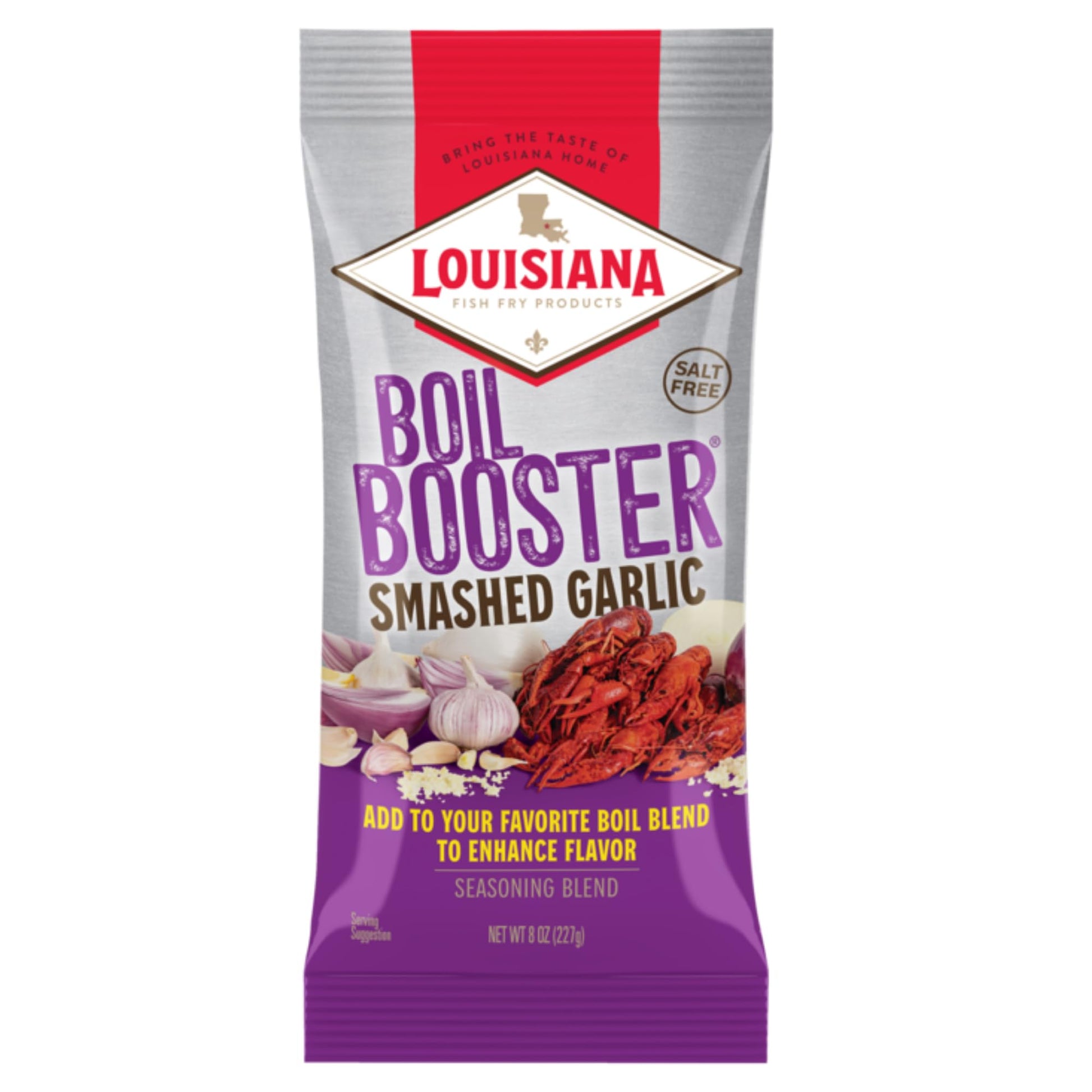 Louisiana Fish Fry Products Smashed Garlic Boil Booster - Garlic and Onion Flavors - Crab, Shrimp, Crawfish Seasonings, Mix and
