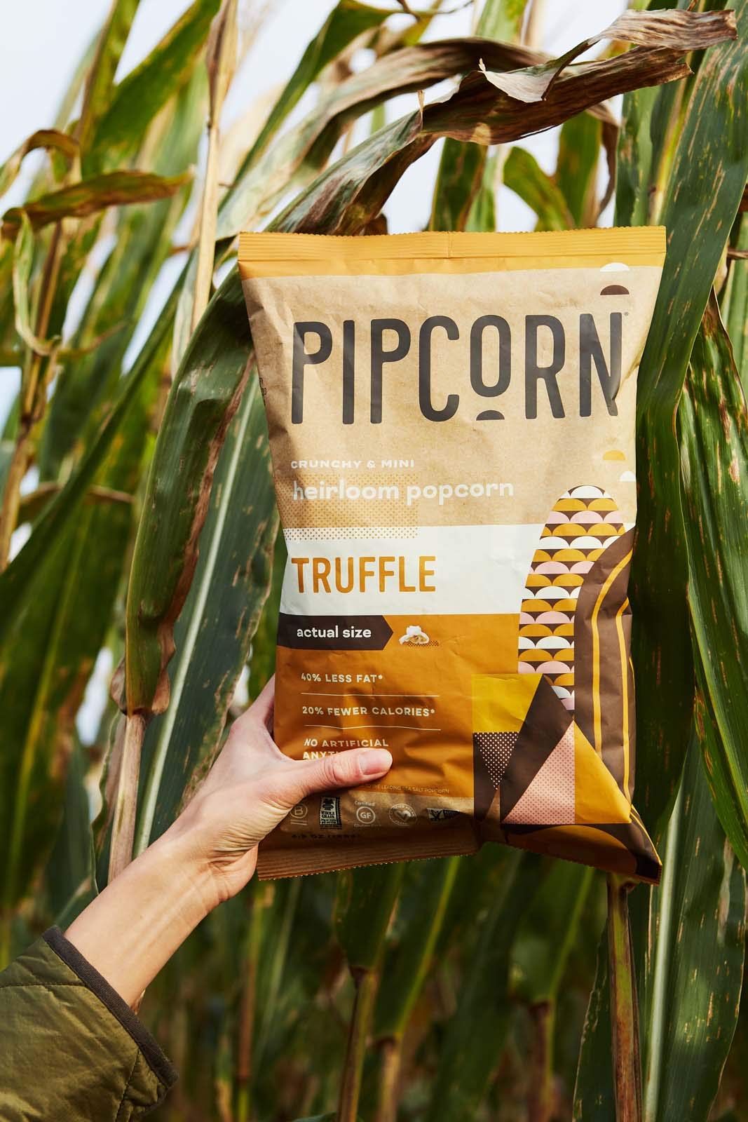 Pipcorn Heirloom Truffle Mini Popcorn - (3 Pack Of 4.5Oz Bags) - Vegan, No Artificial Anything, Non-Gmo Heirloom Corn, No Preser