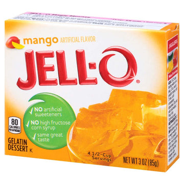 Jell-O Mango Gelatin Mix 3 Ounce Box (Pack Of 6)