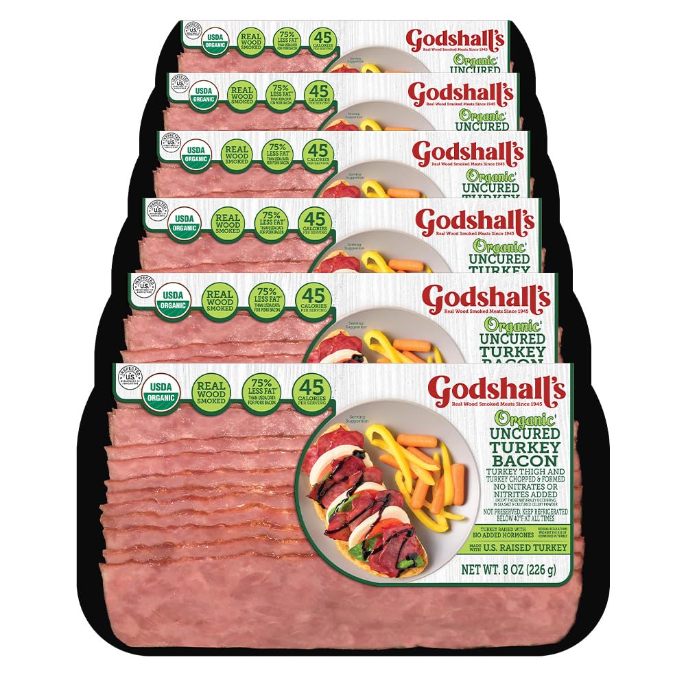 Godshall's 8oz Organic Turkey Bacon, 6pk