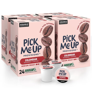 Staples Pick Me Up Provisions K-Cup Coffee Pods Columbian Medium Roast Keurig K-Cups 100% Arabica 96-Pack 4-Boxes