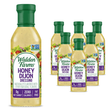 Walden Farms Honey Dijon Dressing - Low Carb, Calorie-Free, Gluten-Free, Keto-Friendly, Sugar-Free, Fat-Free, Dairy-Free Honey D