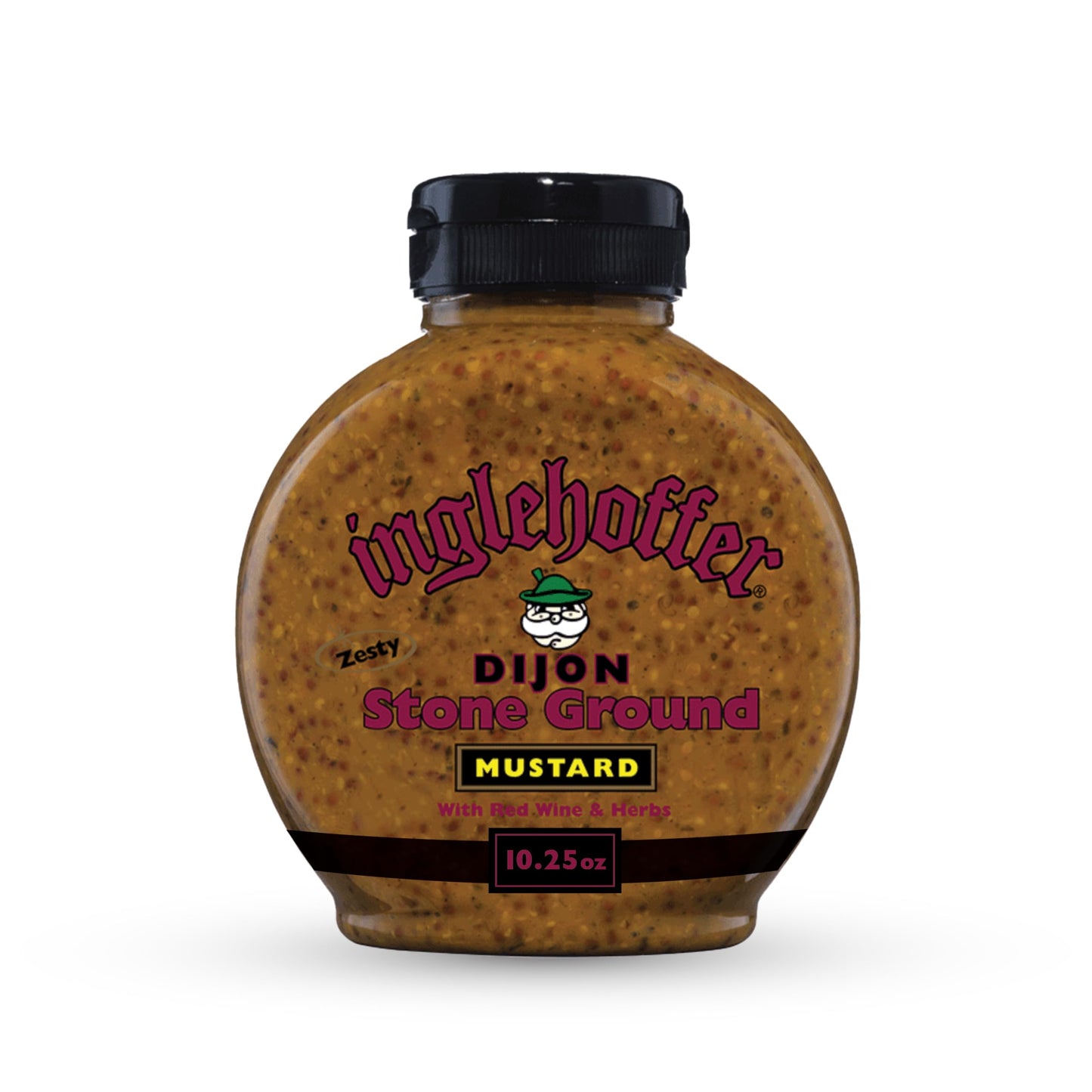 Inglehoffer Dijon Stone Ground Mustard, 10.25 Ounce Squeeze Bottle